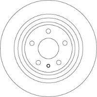 TRW Bremsscheibe DF6809 hinten, voll, 1 Stück