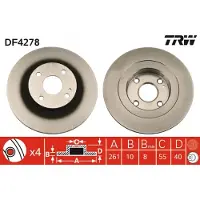 TRW Bremsscheibe DF4278