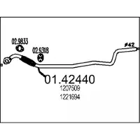MTS Abgasrohr FORD 01.42440 1207509,1221694