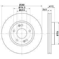 Hella Pagid Bremsscheibe PRO High Carbon 8DD 355 129-711
