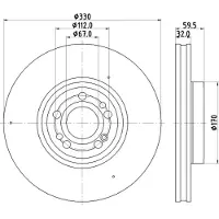 Hella Bremsscheibe PRO HC 8DD 355 132-331