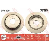 TRW Bremsscheibe DF6329 hinten, belüftet, 1 Stück