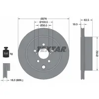 Textar Bremsscheibe 92278503 hinten, belüftet, 1 Stück