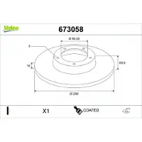 Valeo Bremsscheibe COATED 673058