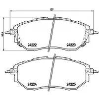Brembo Bremsbelagsatz, Scheibenbremse p78017 für SUBARU