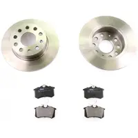 VAICO Bremsensatz Scheiben und Klötze Hinterachse [Hersteller-Nr. V10-90004] für Seat, VW, Audi, Skoda
