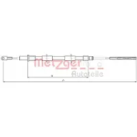 METZGER Seilzug, Feststellbremse [Hersteller-Nr. 10.4155] für BMW