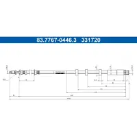Ate Bremsschlauch 83.7767-0446.3 für Volvo XC40