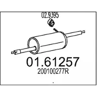 MTS Endschalldämpfer RENAULT,DACIA 01.61257 200100277R Endtopf,Auspuff Endtopf,Nachschalldämpfer,ESD