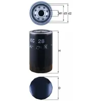 MAHLE ORIGINAL Kraftstofffilter KC 28