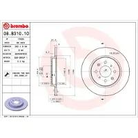 Brembo Bremsscheibe 08b31010 260mm 9mm für HONDA