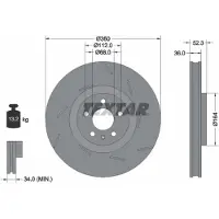 Textar Bremsscheibe 92334105 vorne, belüftet, geschlitzt, hochkarbonisiert, 1 Stück