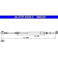 Ate Seilzug Feststellbremse 24.3727-0335.2 für Citroën C5 I Break