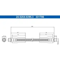 Ate Bremsschlauch 24.5204-0295.3 für Audi VW Skoda A4 B5 Avant Passat