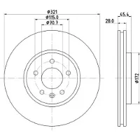 Hella Pagid Bremsscheibe PRO High Carbon 8DD 355 132-171