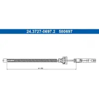 Ate Seilzug Feststellbremse 24.3727-0697.2 für Ford Ecosport