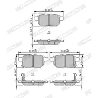 FERODO Bremsbelagsatz FDB4335, Hinten