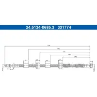 Ate Bremsschlauch 24.5134-0685.3
