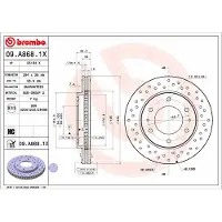 Brembo Bremsscheibe XTRA LINE - Xtra 09.A868.1X