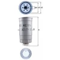 MAHLE ORIGINAL Kraftstofffilter MAHLE KC 179