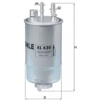 MAHLE ORIGINAL Kraftstofffilter [Hersteller-Nr. KL630] für Vauxhall, Opel
