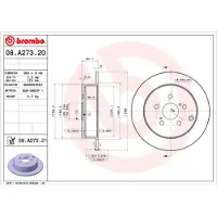 Brembo Bremsscheibe PRIME LINE - UV Coated 08.A273.21