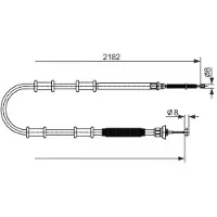 Bosch Seilzug, Feststellbremse [Hersteller-Nr. 1987482594] für Fiat, Opel, Vauxhall