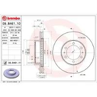Brembo Bremsscheibe 09.B461.11, vorne, belüftet, 1 Stück