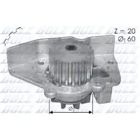 DOLZ Kühlmittelpumpe Wasserpumpe passend für PEUGEOT 306 Schrägheck (7A, 7C, N3, N5) N406