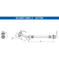 Ate Bremsschlauch 83.8207-0281.3