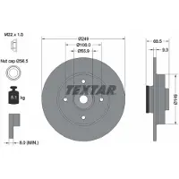 Textar Bremsscheibe 92133303 hinten, voll, 1 Stück