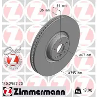 ZIMMERMANN Bremsscheibe COAT Z 150.2962.20