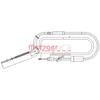 METZGER AUTOTEILE Seilzug, Feststellbremse [Hersteller-Nr. 10.9332] für Mercedes-Benz