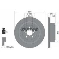 Textar Bremsscheibe 92173603 hinten, belüftet, 1 Stück