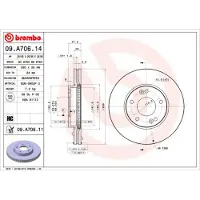 Brembo Bremsscheibe PRIME LINE - UV Coated 09.A706.11