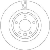 TRW Bremsscheibe DF6956S hinten, belüftet, 1 Stück