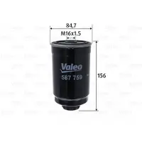 Valeo Kraftstofffilter 587759 für Jeep Dodge Chrysler Wrangler III Nitro