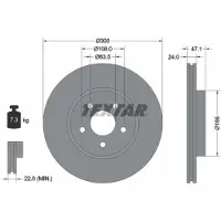 Textar Bremsscheibe 92109605 vorne, belüftet, hochkarbonisiert, 1 Stück