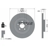 Textar Bremsscheibe 92309703 hinten, belüftet, 1 Stück