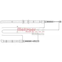 METZGER Handbremsseil Seilzug Feststellbremse für AUDI 80 Limousine (8C2, B4) Hinten Links Hinten Rechts Links 10.7545