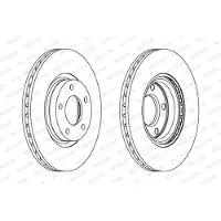 FERODO Bremsscheiben DDF1312C vorne, belüftet, 2 Stück