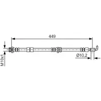 Bosch Bremsschlauch [Hersteller-Nr. 1987481722] für Mazda