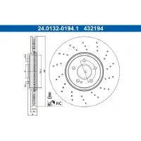 Ate Bremsscheibe 24.0132-0194.1, 1 Stück