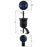MAHLE ORIGINAL Kraftstofffilter KL 1161 für TOYOTA HILUX III Pick-up (TGN1, GGN2, GGN1, KUN2, KUN1) Leitungsfilter