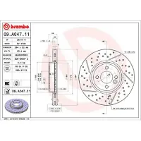 Brembo Bremsscheibe 09a04711 Geschlitzt/Gelocht 294mm 22mm für MINI