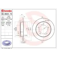 Brembo Bremsscheibe PRIME LINE 08.B304.10