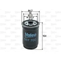 Valeo Kraftstofffilter [Hersteller-Nr. 587700] für VW, Renault Trucks, Alfa Romeo, Peugeot, Iveco, Gaz, Lancia, Renault, Rover, Volvo, Innocenti, Bedf