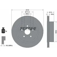 Textar Bremsscheibe 92227803 hinten, belüftet, 1 Stück