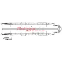 METZGER Seilzug, Feststellbremse COFLE 115952 hinten für Opel
