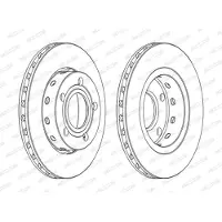 FERODO Bremsscheiben DDF1887C hinten, belüftet, 2 Stück